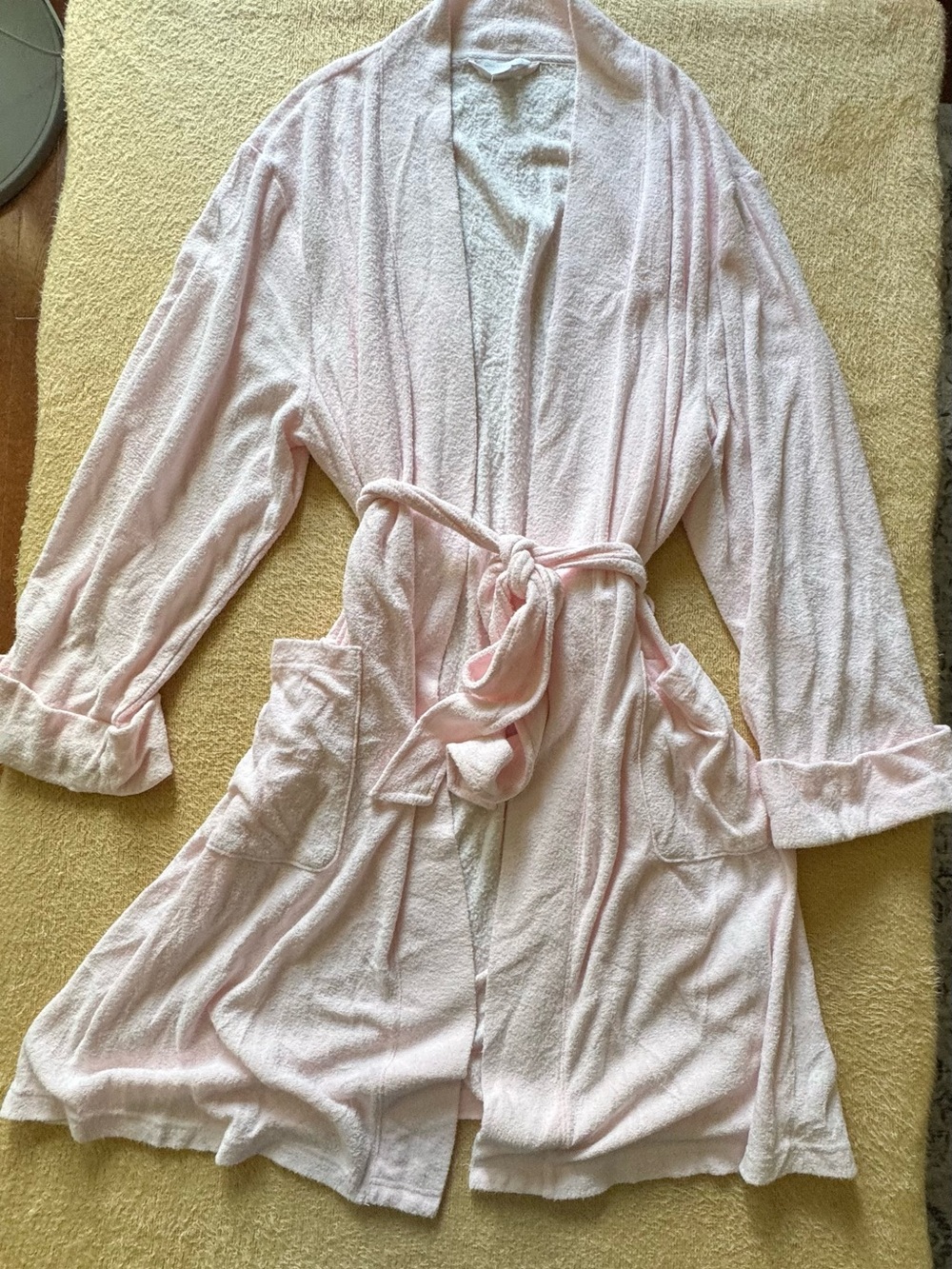 Charter Club Pale Pink Terry Belted Robe